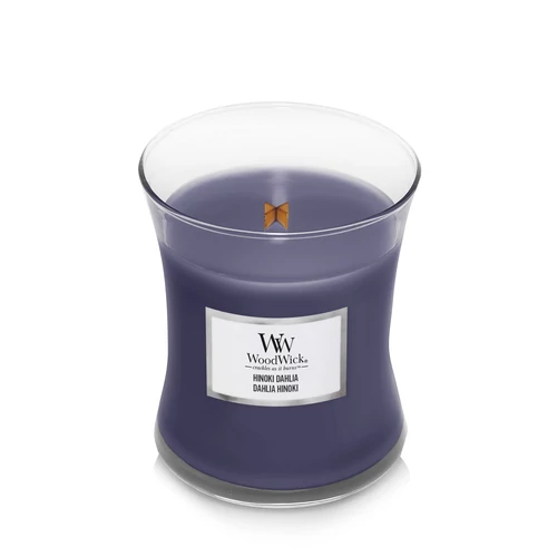 WoodWick® Hinoki Dahlia közepes üveggyertya 275 g