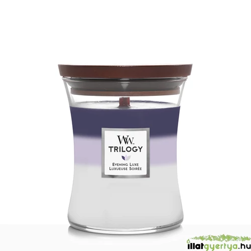 WoodWick® Evening Luxe Trilogy közepes üveggyertya