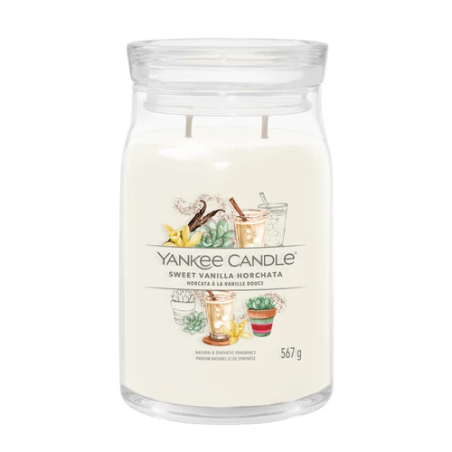 Yankee Candle® Sweet Vanilla Horchata Signature nagy üveggyertya