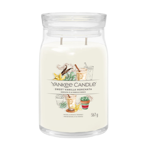 Yankee Candle® Sweet Vanilla Horchata Signature nagy üveggyertya 567 g