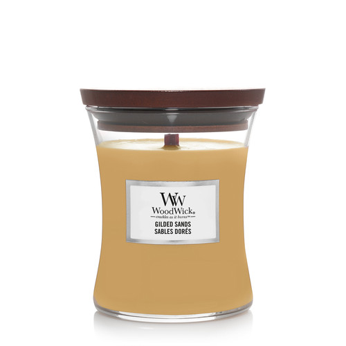 WoodWick® Gilded Sands közepes üveggyertya 275 g