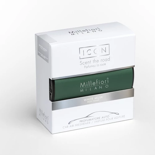 Millefiori Milano® White Musk Icon Classic Green autóillatosító