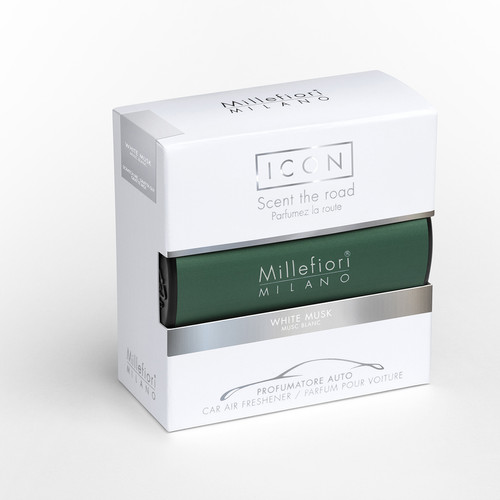 Millefiori Milano® White Musk Icon Classic Green autóillatosító