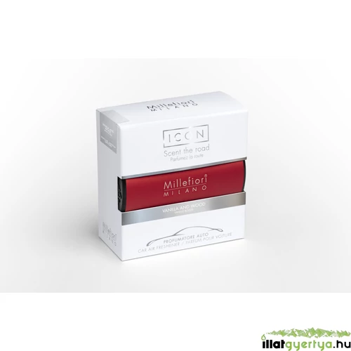 Millefiori Milano® Vanilla & Wood Icon Classic Red autóillatosító