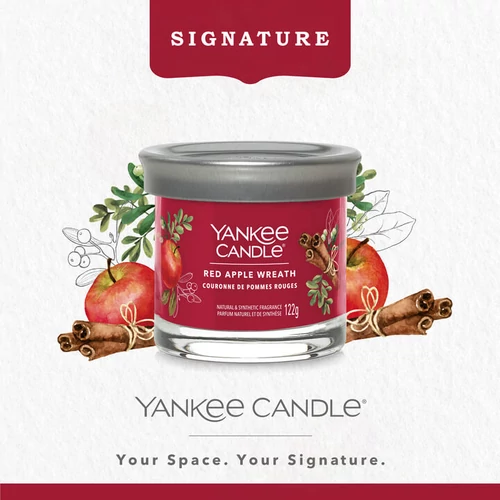 Yankee Candle® Red Apple Wreath Signature kis poharas gyertya 122 g