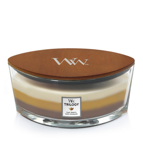 WoodWick® Café Sweets Trilogy hajógyertya 453 g WoodWick® Café Sweets Trilogy hajógyertya 453 g