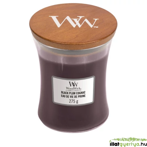 Black Plum Cognac közepes üveggyertya