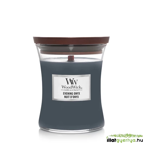 WoodWick® Evening Onyx közepes üveggyertya