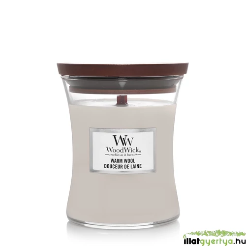 WoodWick® Warm Wool közepes üveggyertya