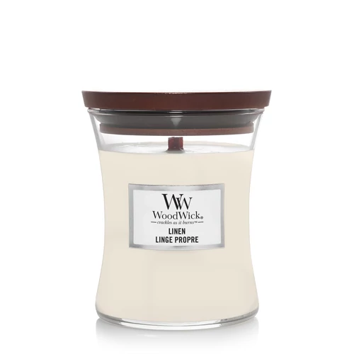 WoodWick® Linen közepes üveggyertya