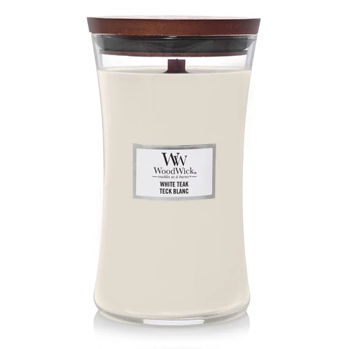WoodWick® White Teak nagy üveggyertya