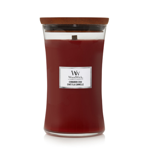 WoodWick® Cinnamon Chai nagy üveggyertya 609 g