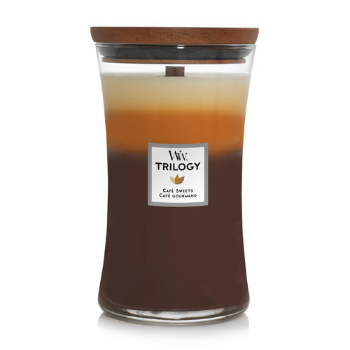 WoodWick® Café Sweets Trilogy nagy üveggyertya 609 g