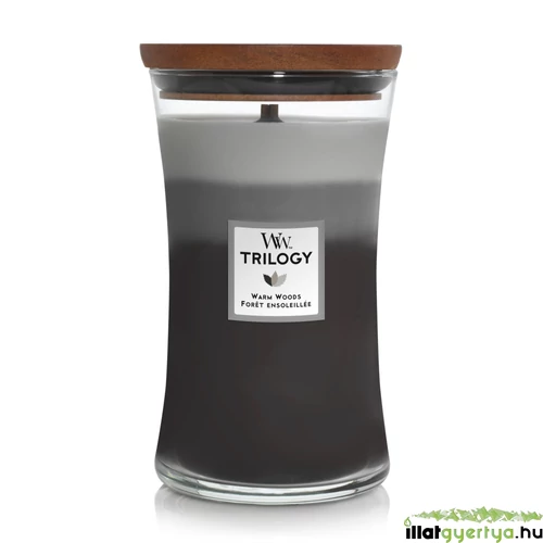 WoodWick® Warm Woods Trilogy nagy üveggyertya