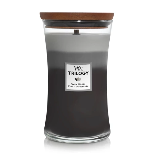 WoodWick® Warm Woods Trilogy nagy üveggyertya