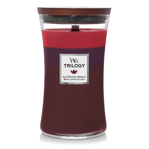 WoodWick® Sun Ripened Berries Trilogy nagy üveggyertya 609 g