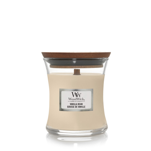 WoodWick® Vanilla Bean kis üveggyertya 85 g