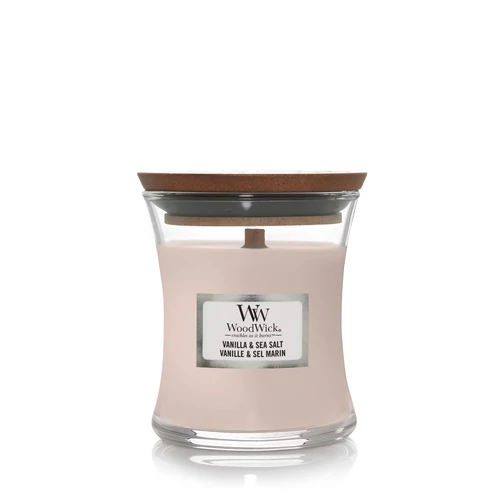 WoodWick® Vanilla &amp; Sea Salt kis üveggyertya