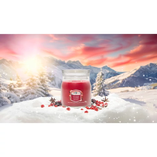 Yankee Candle® Santa on Skis Signature közepes üveggyertya 368 g