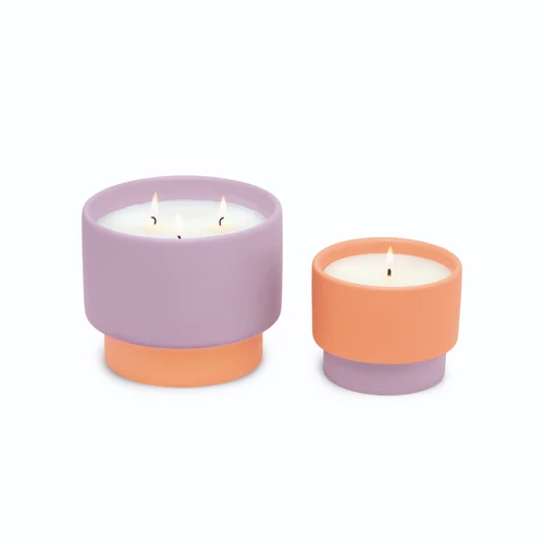 Paddywax™ Violet & Vanilla Color Block kis kerámia gyertya 170 g