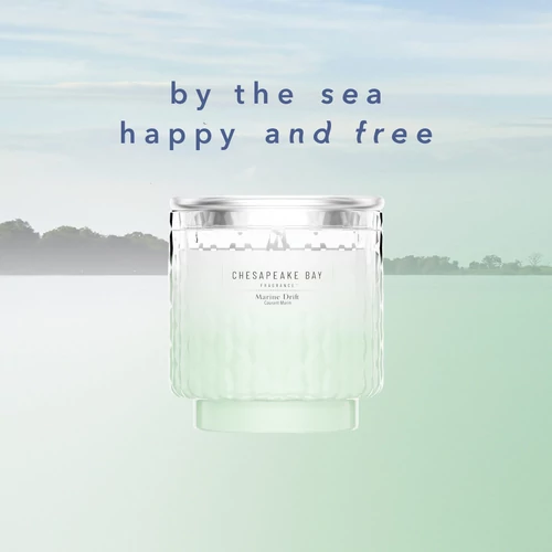 Chesapeake Bay Candle® Marine Drift nagy 3-kanócos üveggyertya 411 g
