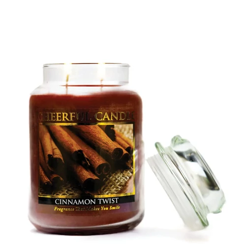 Cheerful Candle® Cinnamon Twist nagy üveggyertya 680 g