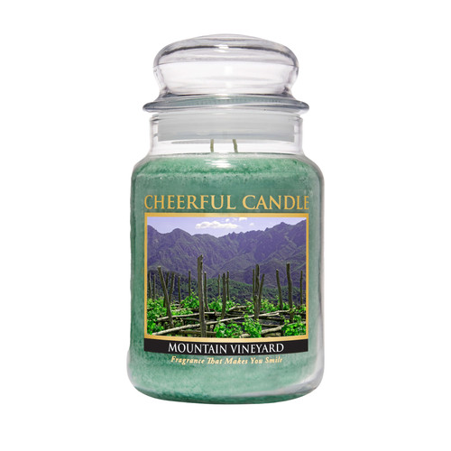 Cheerful Candle® Mountain Vineyard nagy üveggyertya 680 g