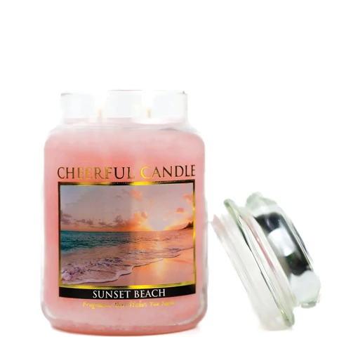 Cheerful Candle® Sunset Beach nagy üveggyertya 680 g