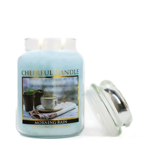 Cheerful Candle® Morning Rain nagy üveggyertya 680 g