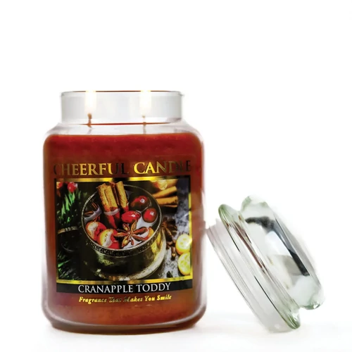 Cheerful Candle® Cranapple Toddy nagy üveggyertya 680 g