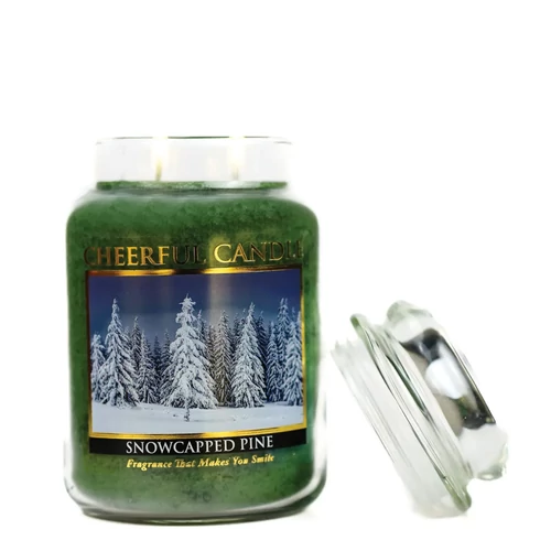 Cheerful Candle® Snowcapped Pine nagy üveggyertya 680 g