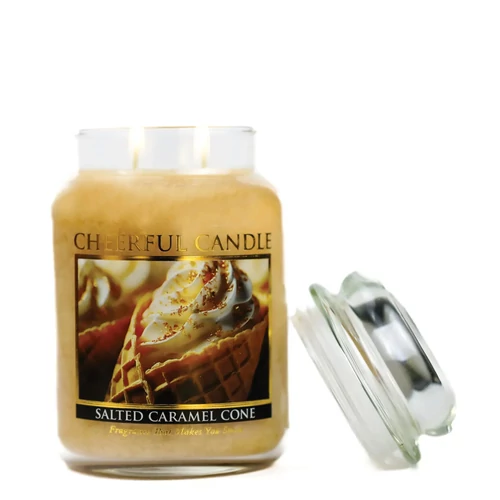Cheerful Candle® Salted Caramel Cone nagy üveggyertya 680 g