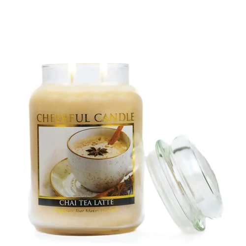 Cheerful Candle® Chai Tea Latte nagy üveggyertya 680 g