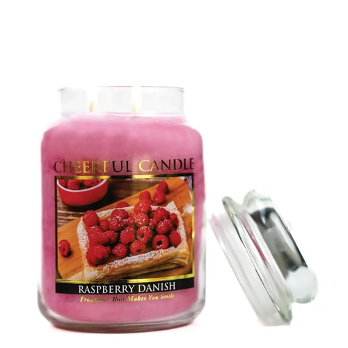 Cheerful Candle® Raspberry Danish nagy üveggyertya 680 g