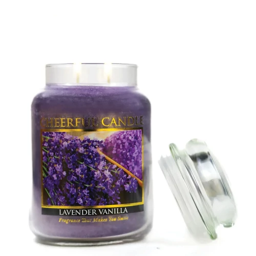 Cheerful Candle® Lavender Vanilla nagy üveggyertya 680 g