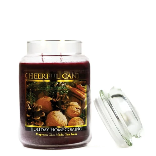 Cheerful Candle® Holiday Homecoming nagy üveggyertya 680 g