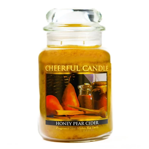 Cheerful Candle® Honey Pear Cider nagy üveggyertya 680 g