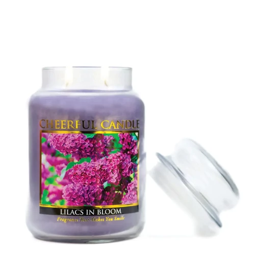 Cheerful Candle® Lilacs in Bloom nagy üveggyertya 680 g