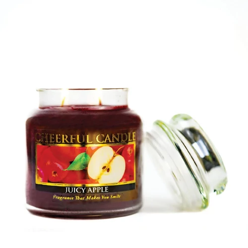 Cheerful Candle® Juicy Apple közepes üveggyertya 454 g