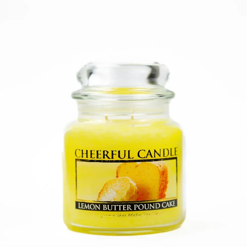 Cheerful Candle® Lemon Butter Pound Cake közepes üveggyertya 454 g