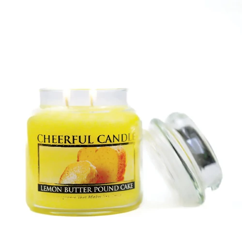 Cheerful Candle® Lemon Butter Pound Cake közepes üveggyertya 454 g Cheerful Candle® Lemon Butter Pound Cake közepes üveggyertya 454 g