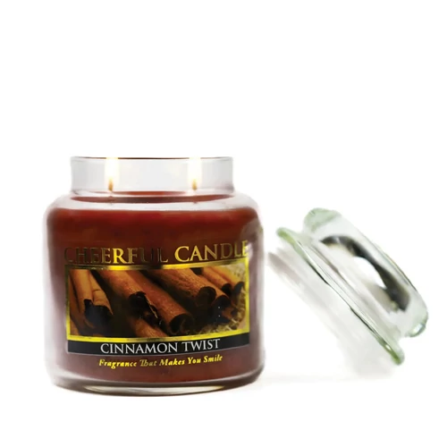 Cheerful Candle® Cinnamon Twist közepes üveggyertya 454 g