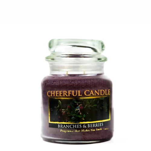 Cheerful Candle® Cheerful Candle® Branches &amp; Berries közepes üveggyertya 454 g