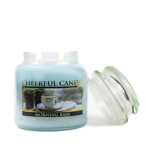 Cheerful Candle® Morning Rain közepes üveggyertya 454 g