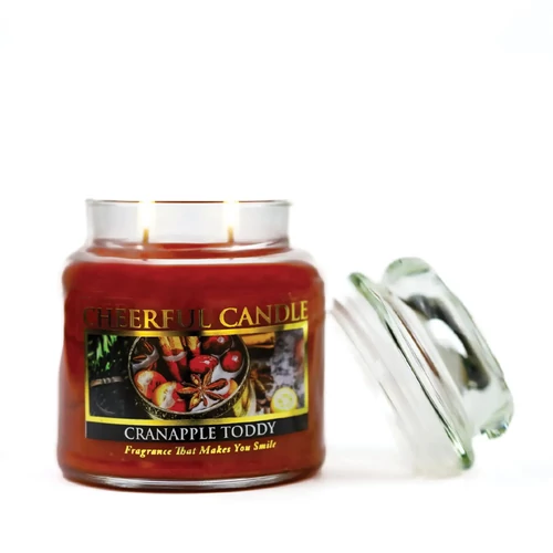 Cheerful Candle® Cranapple Toddy közepes üveggyertya 454 g
