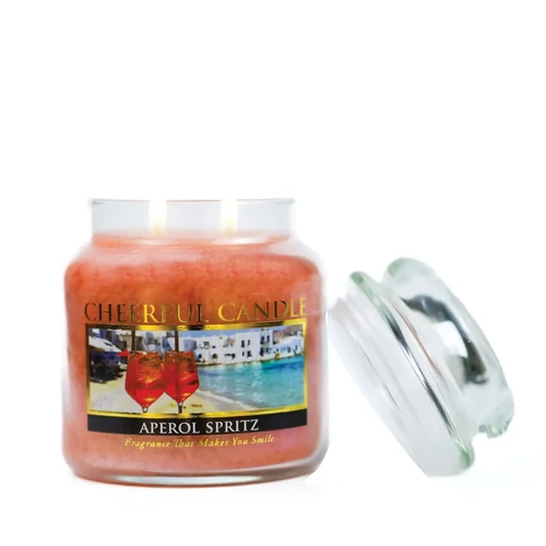 Cheerful Candle® Aperol Spritz közepes üveggyertya 454 g