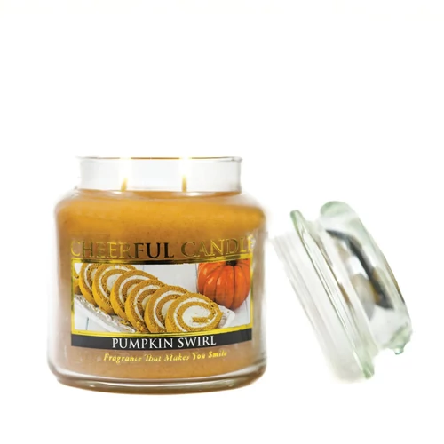 Cheerful Candle® Pumpkin Swirl közepes üveggyertya 454 g