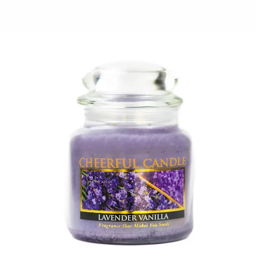 Cheerful Candle® Lavender Vanilla közepes üveggyertya 454 g