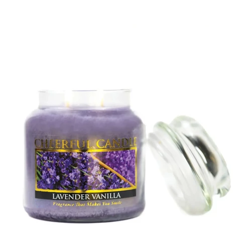 Cheerful Candle® Lavender Vanilla közepes üveggyertya 454 g