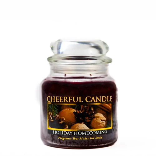 Cheerful Candle® Holiday Homecoming közepes üveggyertya 454 g